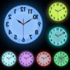 LED Light White Frame Home Decorative Wall Clock