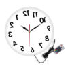 LED Light White Frame Home Decorative Wall Clock